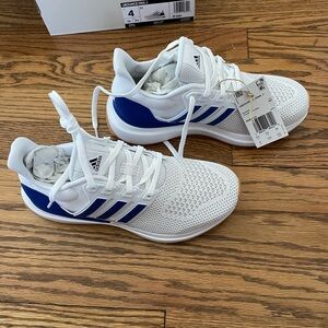 Adidas Mesh White and Royal Blue Running Shoes